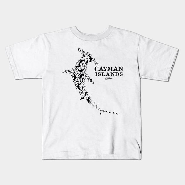 Cayman Islands Great Hammerhead Shark School Kids T-Shirt by jcombs